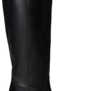 Riding Lthr Long Boot Block Heel